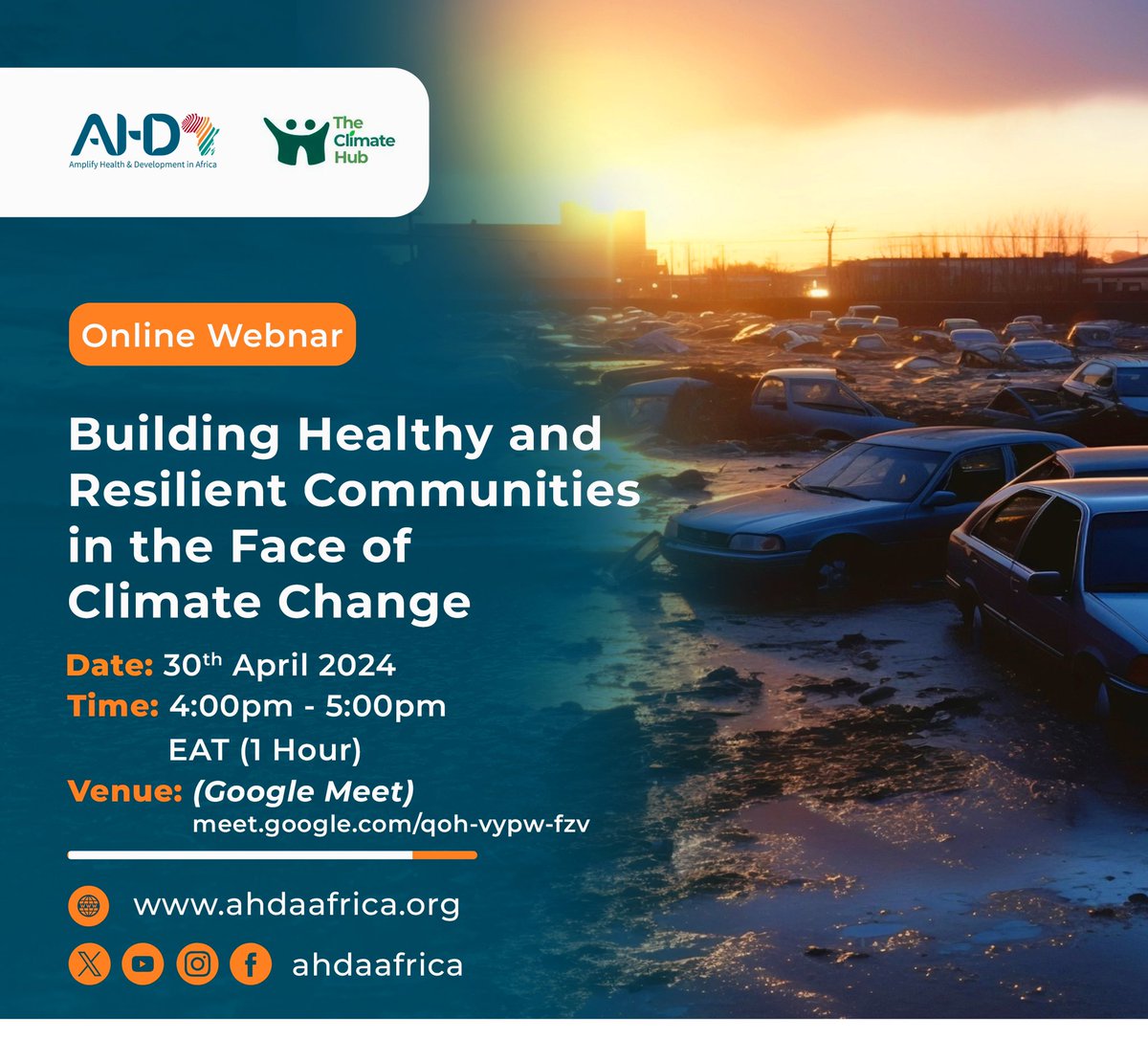 🎤Get ready for our 1st webinar in a series of many 🤝With @climatehubTz we’ll discuss the nexus of #ClimateChange & #Health in the African context & the role of #youth and #communities #ClimateHealthNexus #Youth4ClimateHealth 🔗Registration link: docs.google.com/forms/d/1z0zYp…