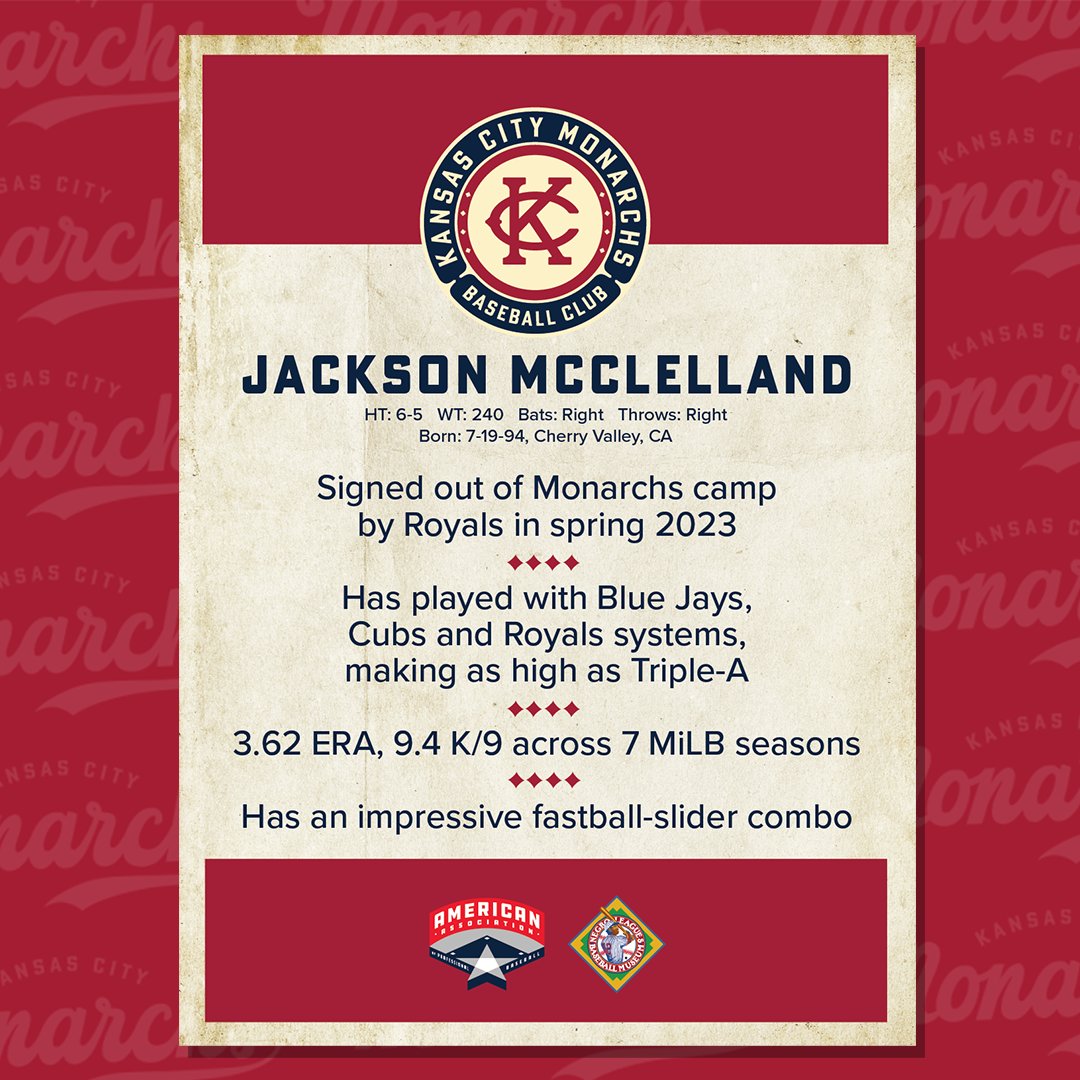 🚨ROSTER ALERT🚨 We have signed RHP Jackson McClelland for the 2024 season. McClelland had a very brief stint with us last season, but was signed out of camp by the Royals organization. Read more here > monarchsbaseball.com/former-royals-…