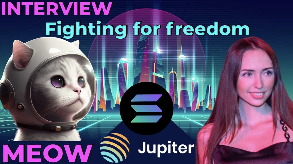 🙀 youtu.be/TGAEzowtxBE - watch meows😹 our interview with @weremeow, Founder @JupiterExchange, the most used trading platform in #DeFi One of the funniest interview I’ve ever had. Watch and enjoy our conversation and Dubai skyline view🌆 🔹Fighting for freedom, giving the…