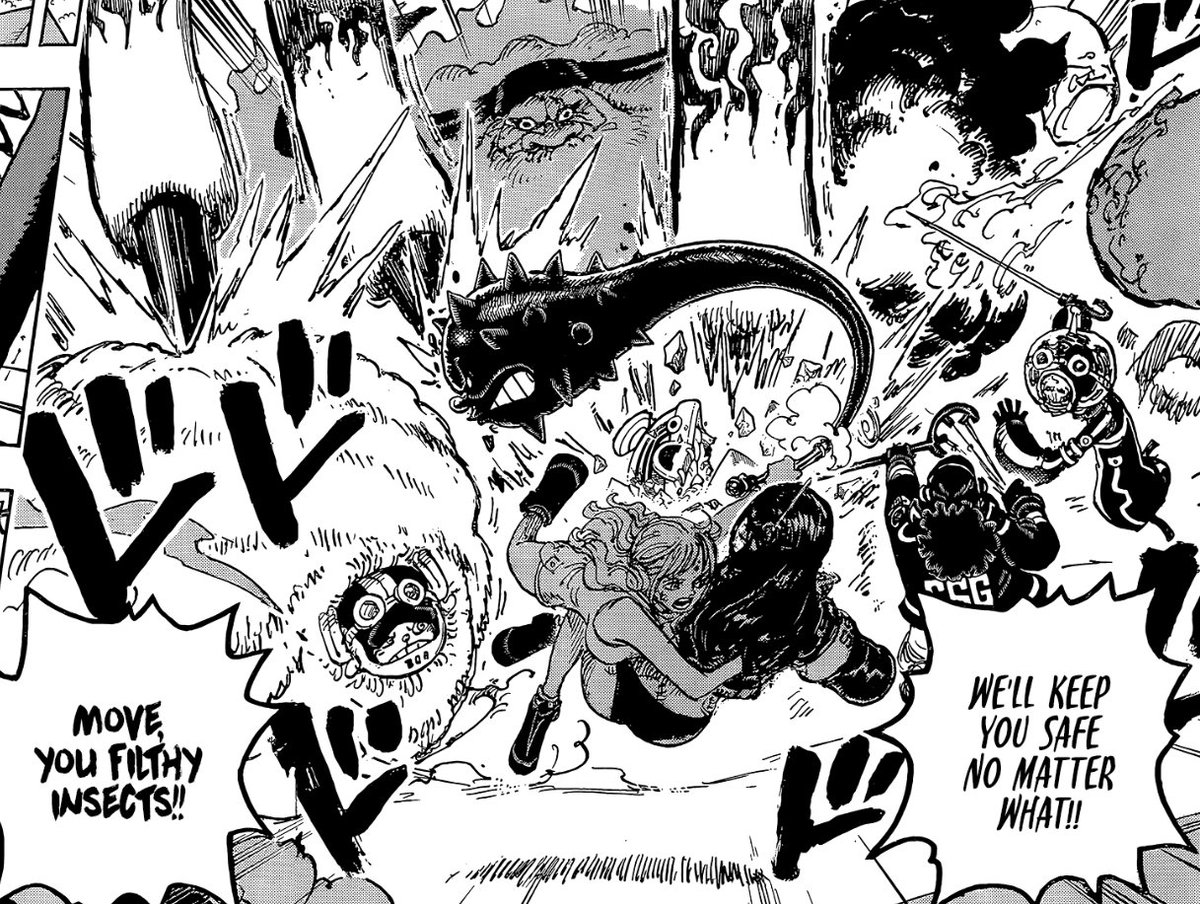 #ONEPIECE1113 Imo, this does not downscale Saturn or the Gorosei, it upscales the weakest of the Straw Hats. It shows that even the weakest in the crew are now strong and capable fighters, capable of defending against formidable enemies.