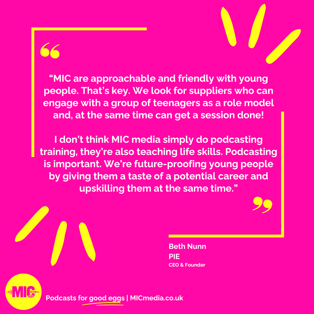 ⭐Can teens become podcasting pros? 

Our workshops with @Pieuksocial has helped Manchester teens create awesome podcasts & build confidence along the way!  

See how we worked with young people and podcasting ⬇️

micmedia.co.uk/client-journey…

#podcasting #youngleaders #GrabTheMIC