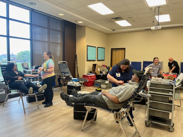 HSSU partnered with Impact Life for a campus blood drive allowing students, faculty, and staff to donate in a relaxing environment using virtual reality. Learn more at bloodcenter.org.