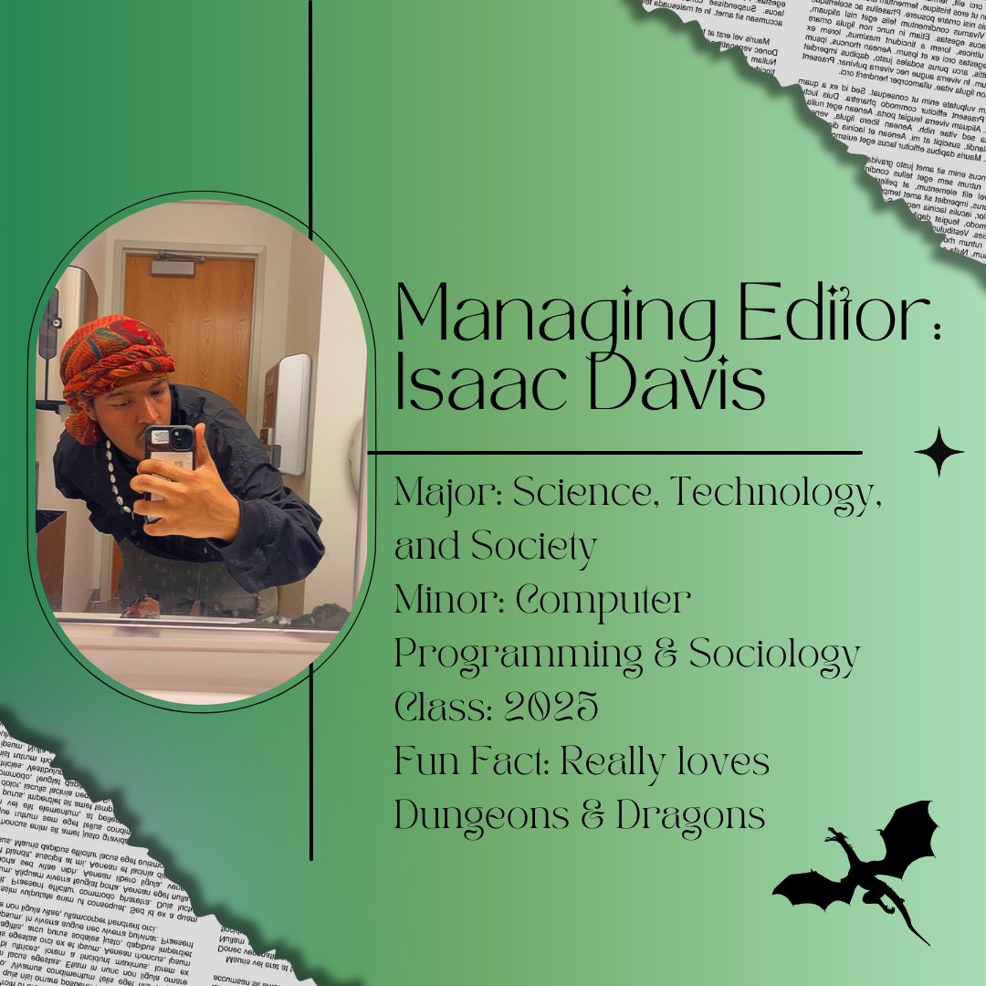 Welcome our new Editor-In-Chief and Managing Editor!!! We’re so excited to have Alianna and Isaac and know they’ll do a great job 🎉🎉🎉