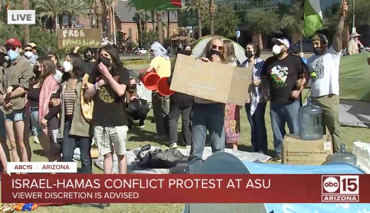 LIVE VIDEO: Israel-Hamas conflict protesters at Arizona State University. Viewer discretion is advised. abc15.com/stream