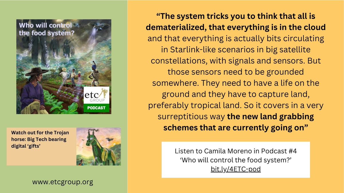 🍉Growing carbon is not like growing watermelons! ➡️Find out more about the seductive trap of carbon farming & digital tech in South America with Camila Moreno 🔈#4 of our podcast mini-series on digitalized agriculture : listen & share bit.ly/4ETC-pod #FoodSovereigntyNow