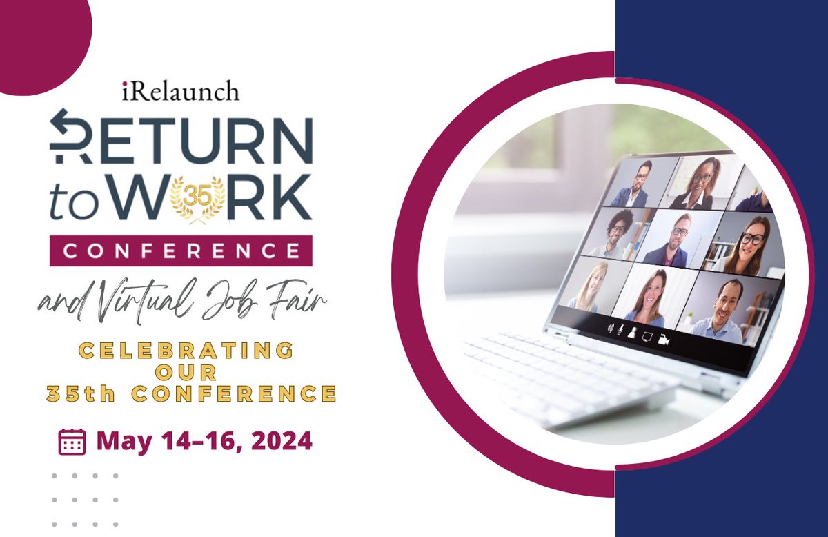 Ready to reignite your career? Join @iRelaunch for the Return to Work Conference! ‣ Dive into a vibrant community with a private Facebook Group ‣ Gear up with pre-conference live sessions ‣ Enjoy expert-led workshops, inspiring talks & networking 🎟️: bit.ly/3uX2fNf