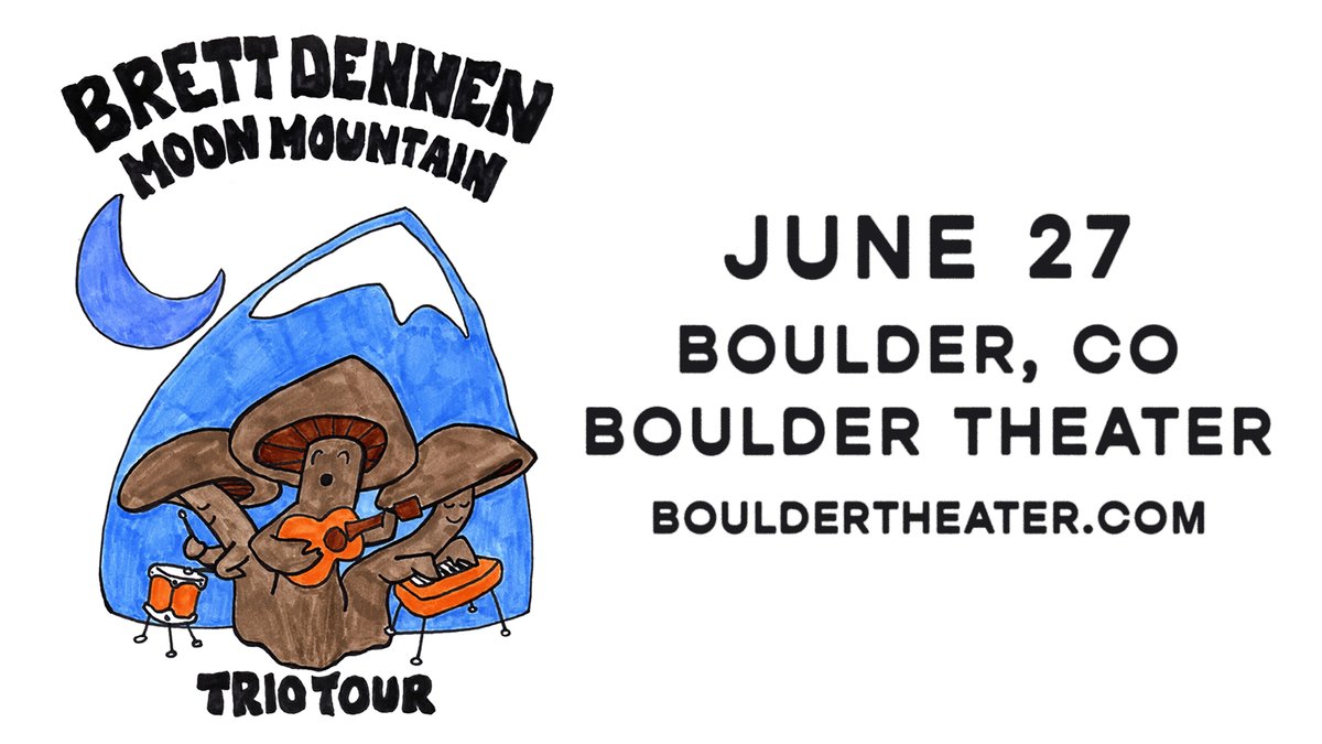 .@brettdennen at the Boulder Theater on June 27th is ON SALE NOW! Get your tickets at loom.ly/9rLgqnI Presented by @973kbco