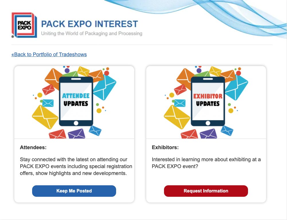 Stay in the know about important PACK EXPO event news and receive all the important updates directly to your inbox! 📬✨Join our interest list to ensure you're always in the know. bit.ly/3YUoZqU