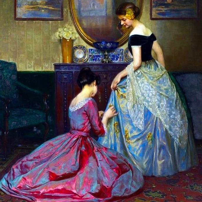 El apropiado, de Viktor Schramm, CA. 1900 #pintura
