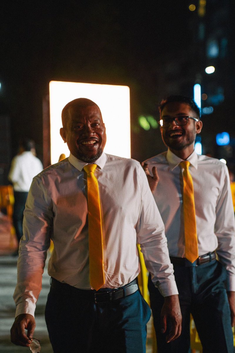 Never had so much fun campaigning for someone. 😂 Thank you for giving me the opportunity to be part of your campaign team. I know you will not let us down! 💛 Couldn’t have done this without @MohamedAhzam, @saution, @RiyazMansoor, Bakey and our whole team! @mohamedkudu