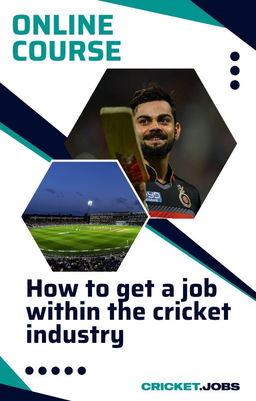 Do you want a job within the CRICKET industry? We have just launched our online COURSE 💻 11 modules on key steps and principles to securing your DREAM job 🚀 Purchase now ⬇️ cricket.jobs/courses/how-to… #cricket #cricketjobs #cricketer #education #course #workincricket