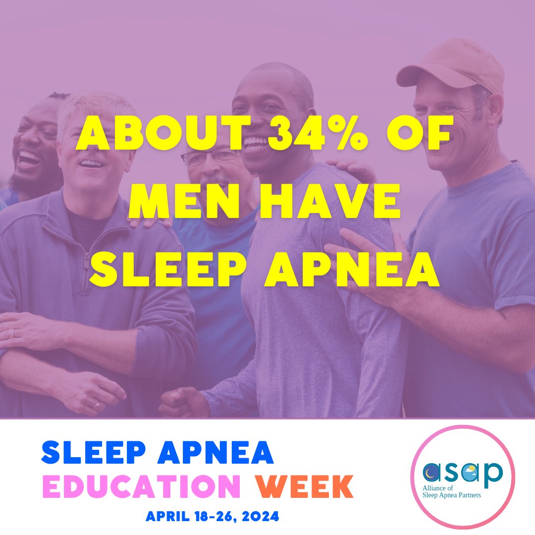 #DYK? About 34% of men have sleep apnea. It's time to raise awareness and make sleep apnea a priority.

Visit @OfApnea's website to learn more during #SleepApneaEducationWeek: apneapartners.org
