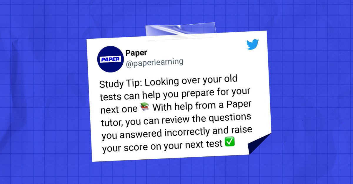 #Teachers, here's a #testprep tip: encourage students to review old tests with a Paper tutor! We're available 24/7, with no time limits on tutoring session lengths. 📑 💪