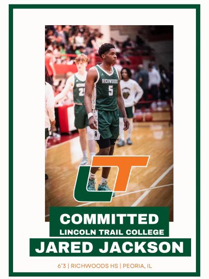 LTC Men’s Basketball would like to welcome Jared Jackson (@imjaredj5) to the program! Jared comes to Robinson from Richwoods HS in Peoria, IL. Jared was IBCA 2nd Team All State in his senior year on a Richwoods team that finished 3rd in the state. Welcome to the Trail Jared!!