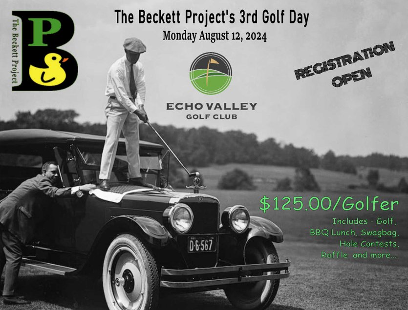 The Beckett Project's annual golf tournament is now open for registration for the 2024 tournament! To find out more and for instructions on how to register, visit thebeckettproject.ca