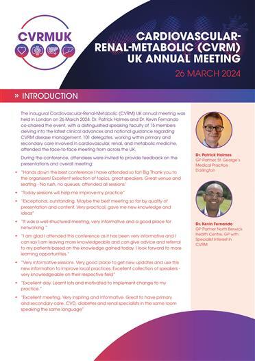 Did you miss our 1st CVRMUK annual meeting in London in March? Want to benefit from the insights shared during the event? We're pleased to share a comprehensive meeting summary report along with access to valuable resources discussed during the event here: cvrmuk.com/resources/reso…