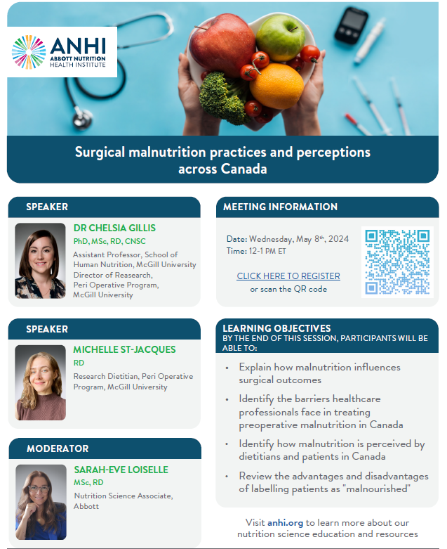 Interested in malnutrition? Join us virtually on May 8th!