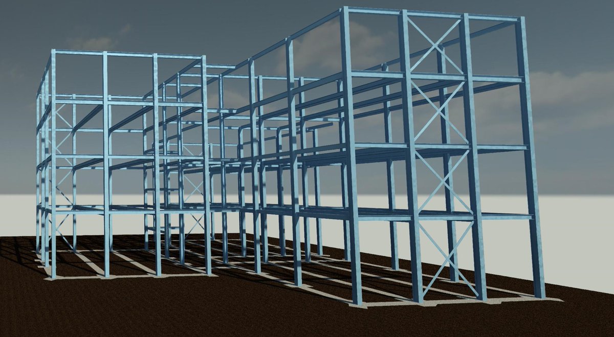 Utilising 3D design and detailing software, has allowed the full design team to visualise the structure early on and throughout the whole design process. @JLL Gelder Group Westbuild Piling Limited Reynolds Associates LTD #structural #steelframe #engineering #revit