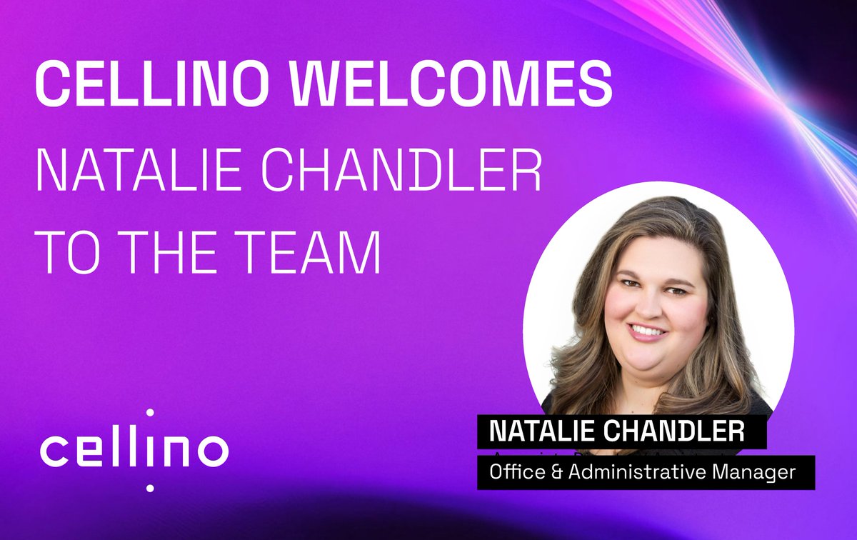 🚀🌟 We're thrilled to welcome Natalie Chandler as our Office & Administrative Manager at @CellinoBio! She joins us from Texas with a background in everything from administrative work to contract management and we're excited for the impact she will make on our team.