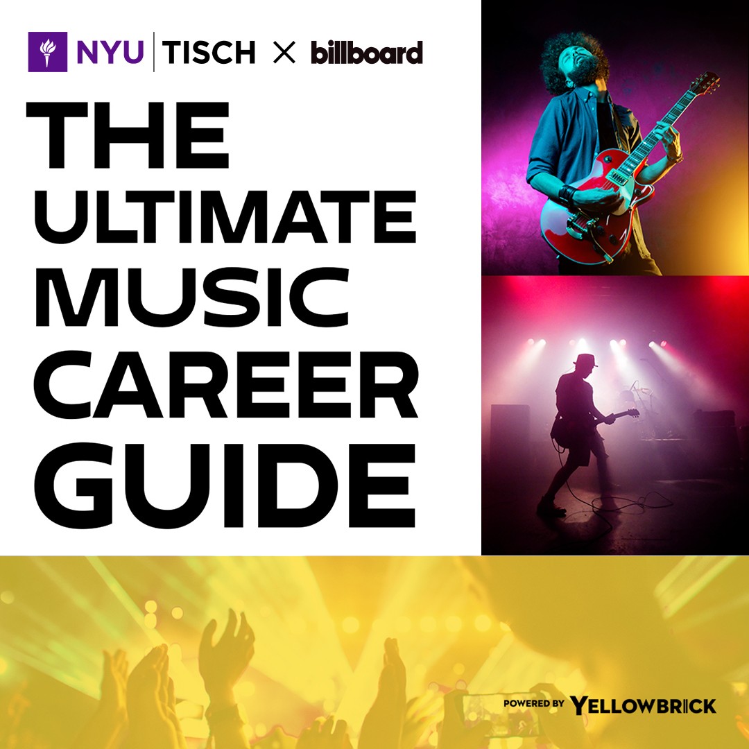 Our free #NYUxBillboard Ultimate Music Career Guide, developed with @NYUTischSchool & @YellowbrickLrn, is full of resources & activities to help you pinpoint how to turn your passion for music into a #musicindustry career. Check it out: blbrd.cm/e9XAxn3