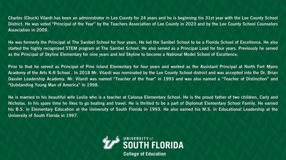 🍏 Meet Charles Vilardi, recipient of the Dean's Lifetime Achievement Alumni Award!