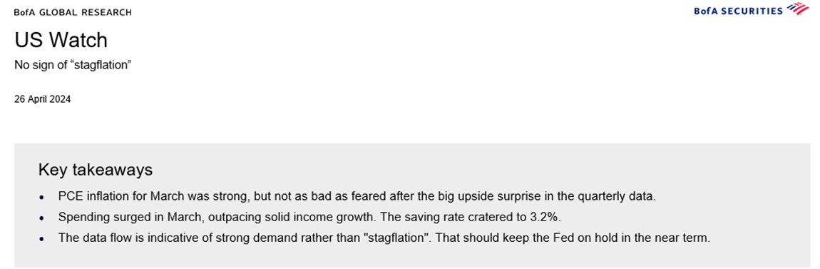 Re: Stagflation ... given this morning's Econ data on inflation via BofA US Economist Michael Gapen