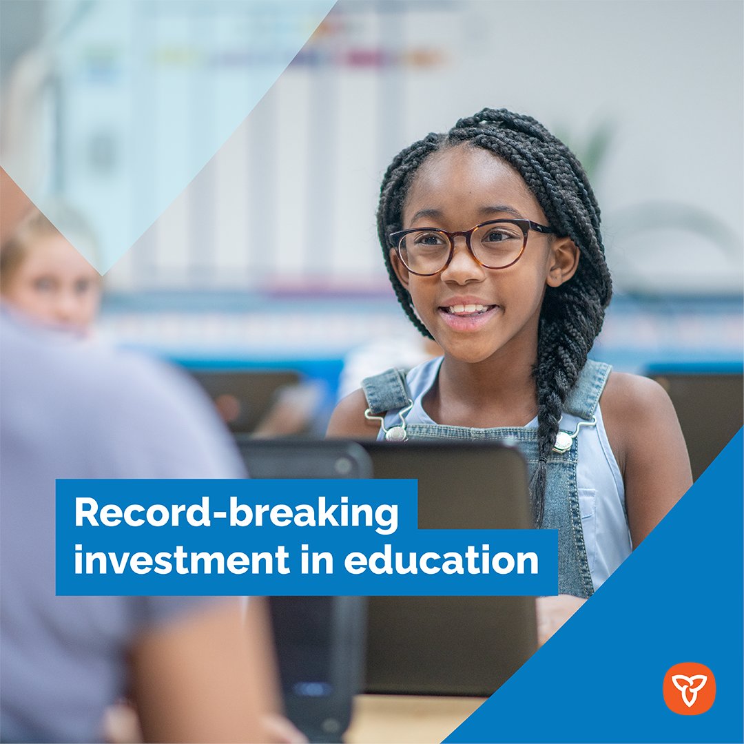 Delivering #Ontario’s largest investment in education history. We’re committing more than $29 billion for the 2024-25 school year to get students #BackToBasics and ready to take on the #JobsoftheFuture. Learn more: news.ontario.ca/en/release/100… #OntED