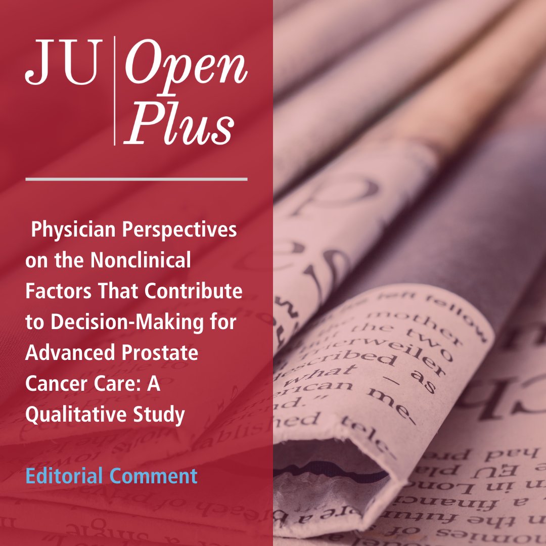 Editorial Comment 📰 Physician Perspectives on the Nonclinical Factors That Contribute to Decision-Making for Advanced Prostate Cancer Care: A Qualitative Study

Read here ➡️ bit.ly/3WgE47p

#AUA #Urology