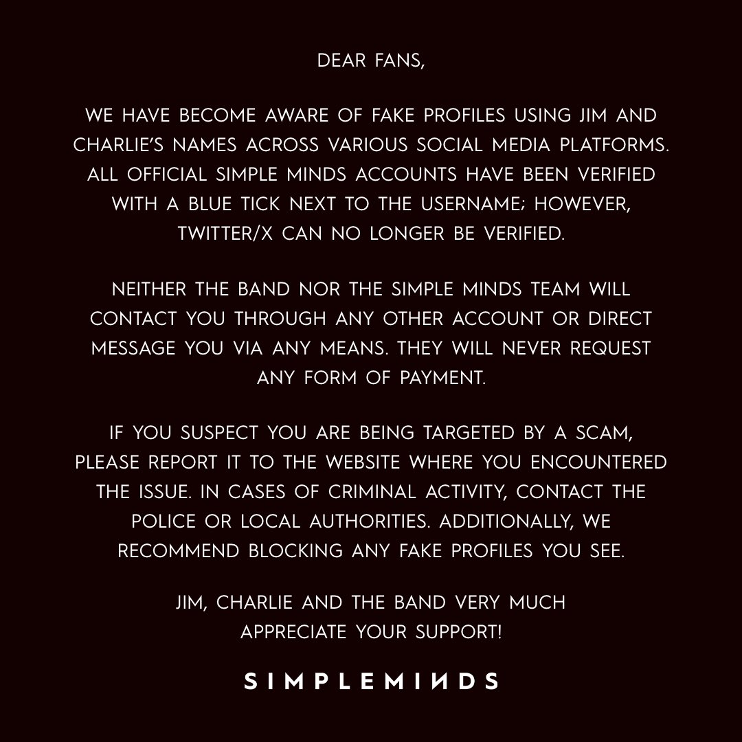 Simple Minds (@simplemindscom) on Twitter photo 