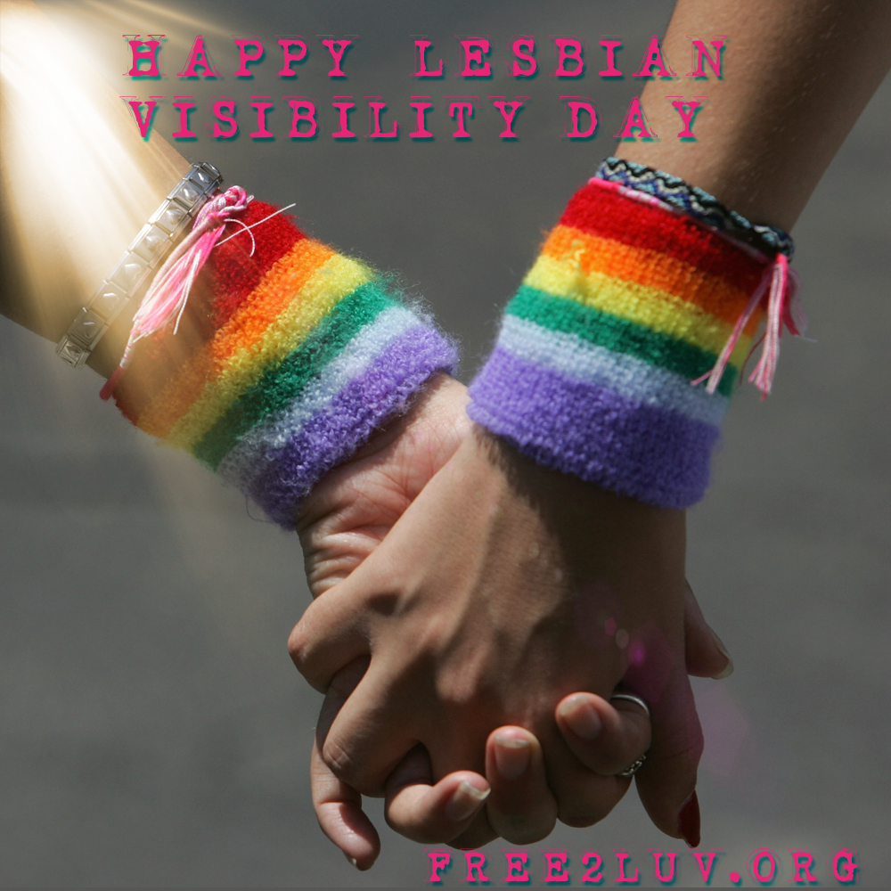 Happy #LesbianVisibilityDay! You are valid, seen, and loved every day. Shine on and be your awesome, unapologetic, beautiful self. #Free2Luv #LGBTQ ❤️🧡💛🤍💗💜