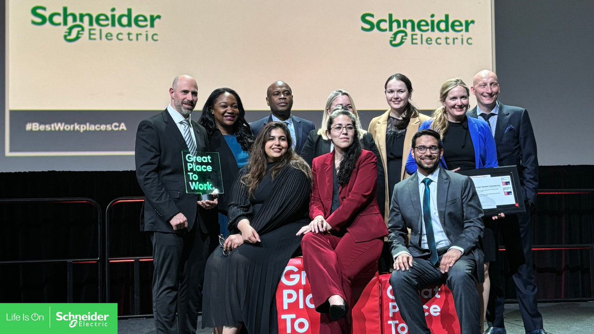 It's official! We're part of the Best Workplaces™ in Canada list extended by @gptw_canada. This is a significant achievement for us at Schneider Electric, it emphasizes our continued dedication and commitment to (cont) spr.ly/l/6012bLoK8