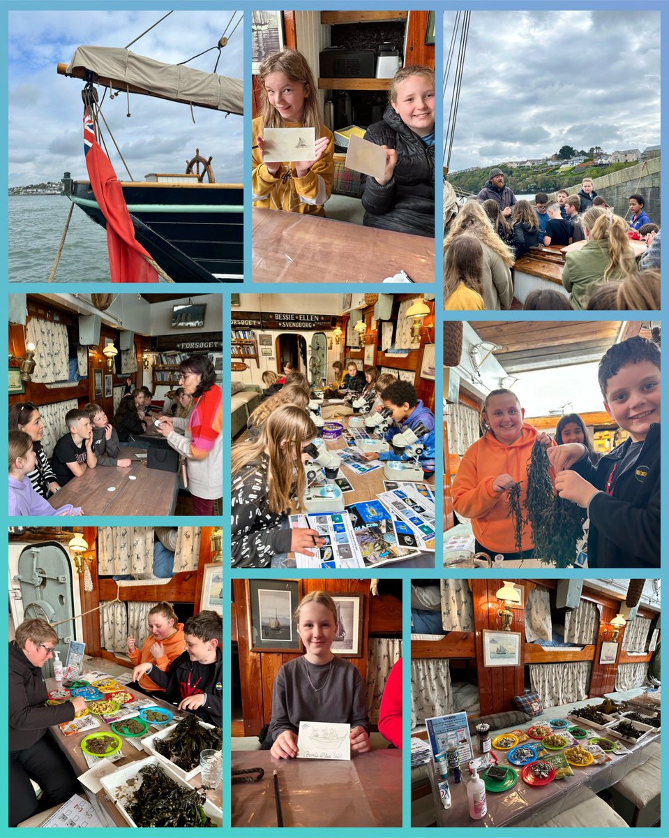 What an amazing day with pupils from @Year6PDCS onboard the @thebessieellen with @TallShipsWales and Sarah & Nick @4160Tuesdays #walesoutdoorlearningweek #collaboration #piratequeen #tallships @DragonLng