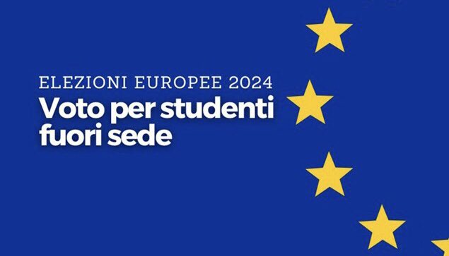 🇪🇺 #Europee2024 — il 5 maggio è il termine ultimo per presentare la richiesta di voto fuori sede da parte degli studenti universitari che desiderano votare alle prossime elezioni del 8-9 giugno. È necessario fornire (fisicamente, per via telematica o per delega) all’ufficio…