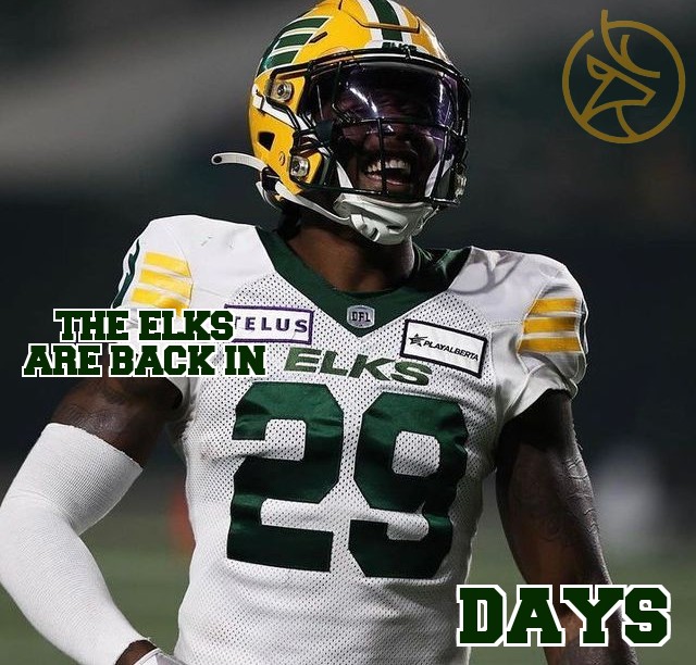 Good Morning Football Fans! We are Kai Gray days away from Edmonton Elks Preseason Football! Go Elks!
#SecX #GoElks #CFL #YEG #JoinTheHerd 🦌