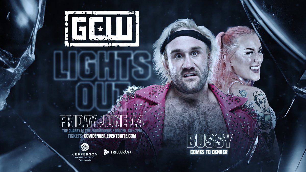 Tickets for GCW's June 14th Debut in DENVER are On Sale NOW! GCWDenver.eventbrite.com Confirmed to Appear: NICK FN GAGE JOEY JANELA MANCE WARNER BUSSY Watch LIVE on @FiteTV+ Fri 6/14 - 7PM The Quarry at JeffCo Fairgrounds Denver CO