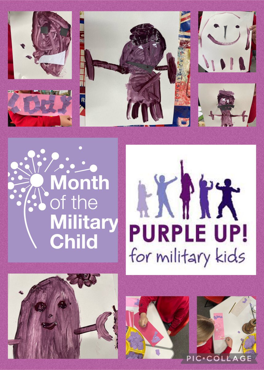 Purple up day in Year 1! Celebrating the month of the military child 💜💜 #purpleup