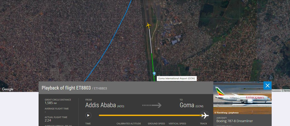 Airport authorities have suspended flight operations at Goma International Airport (GOM/FZNA) due to a mechanical breakdown of an Ethiopian Airlines Boeing 787-8 Dreamliner (ET-AOU) on the active Runway 35 at 10:00 on April 26. 

Sources say that the aircraft lost steering…