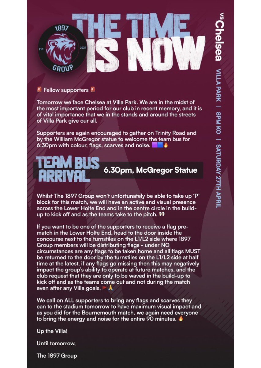 🚨🚨 #avfc #1897group