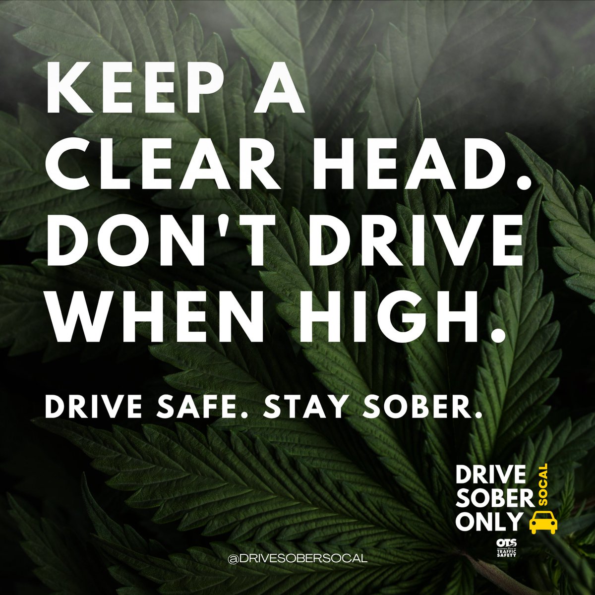 Don’t let a bad decision cloud your judgement. Don’t drive high. 💨❌🚙

#DriveSoberOnly #ArriveAlive #DUIAwareness