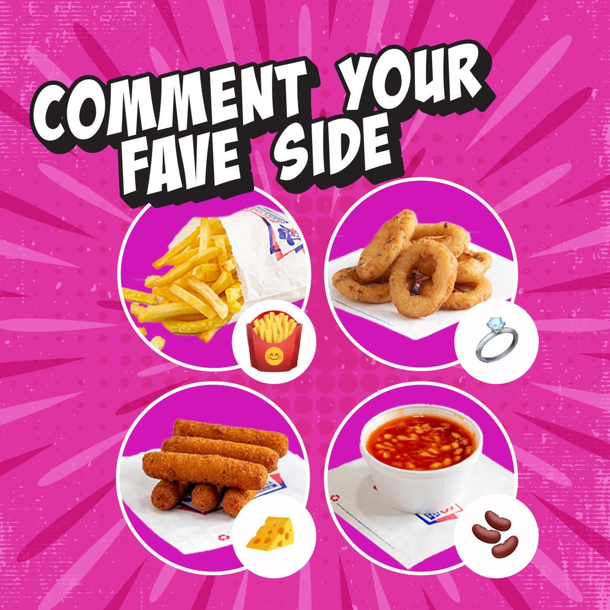 Alright peeps, drop an emoji voting for your fave side 👇 
#DallasChicken #DallasChickenandPizza #HalalFoodie #HalalUK #Londonfoodie #londonfoodblogger #foodieuk #ukmeat #londonfoodblog #londonfoodguide #londonfoodscene #londonfoodbabes #londonfoodspots #londonfoodbloggers