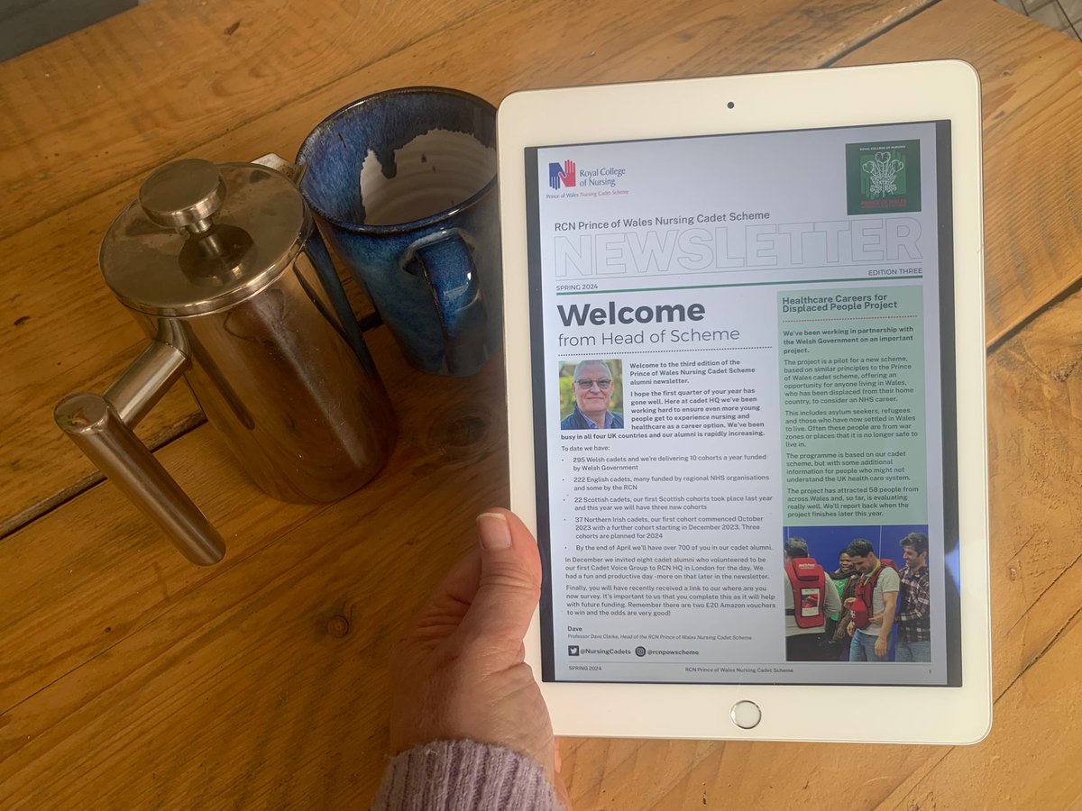 Head over to our web page to download the Spring edition of our newsletter. Articles on our displaced persons scheme, cadet voice day, cadet profile and so much more rcn.org.uk/professional-d… #futurenurse