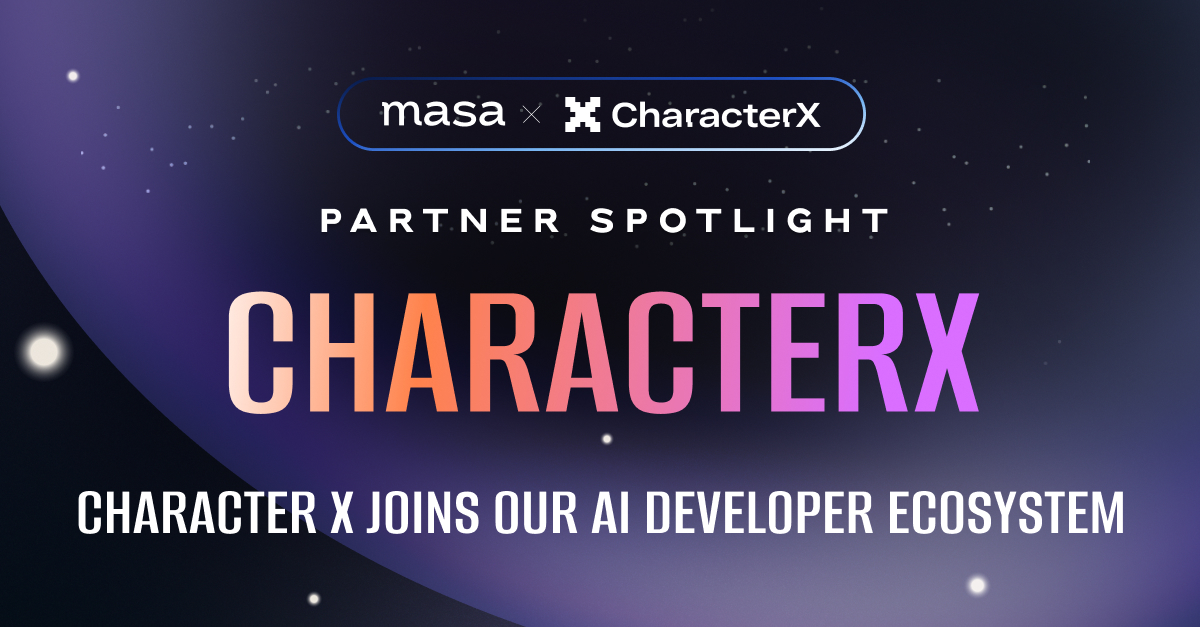 Masa x CharacterX 🤖 Partner spotlight 🪐 @CharacterXAI is a decentralized social network that connects humans with #AI avatars. Using Masa data to train AI models, CharacterX AI will create hyper-personalized user experiences & #AI friends, custom-made for you.