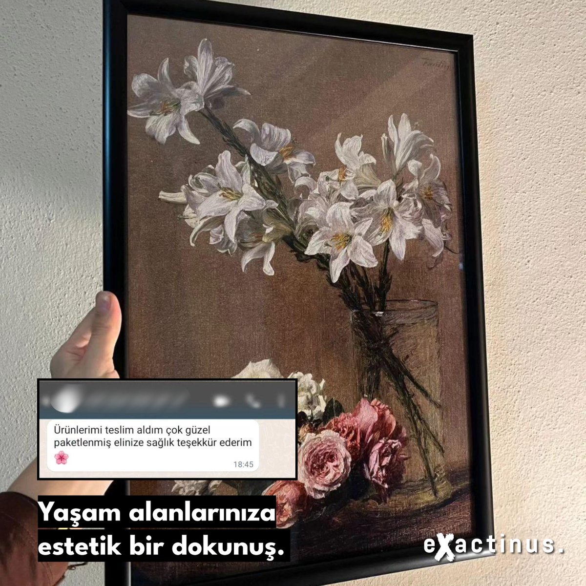 Tarih ve sanatı yaşam alanlarınızla buluşturduğumuz mağazamıza gelen fotoğraf ve yorumlardan bazıları.🖼️ 🎁2 alana 3. hediye. ✅Yüksek baskı ve renk kalitesi. 🌟+5237 mutlu müşteri. Mağazamızı ziyaret edebilirsiniz. 👉exactinus.com/posterler