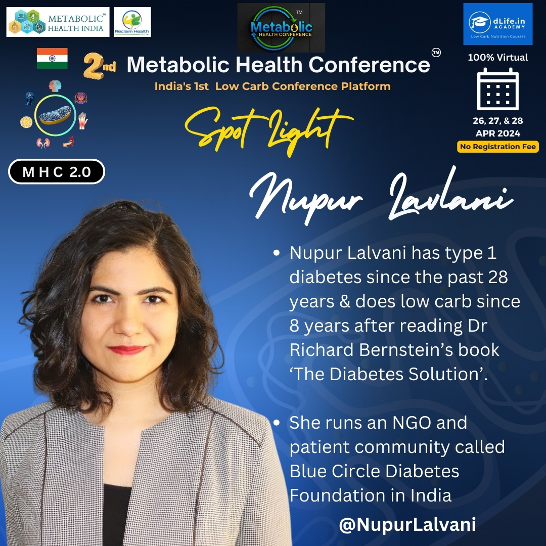 I'll be talking on low carb and type 1 diabetes tomorrow 2:45PM India time with @jasmeet481 at this cool @MetabolicHConf hosted by @shashiiyengar @dlifein and the team- all our friends are welcome to join via live.imagicahealth.com/mhc2024/ cc @bluecirclediab #LowCarb #T1D