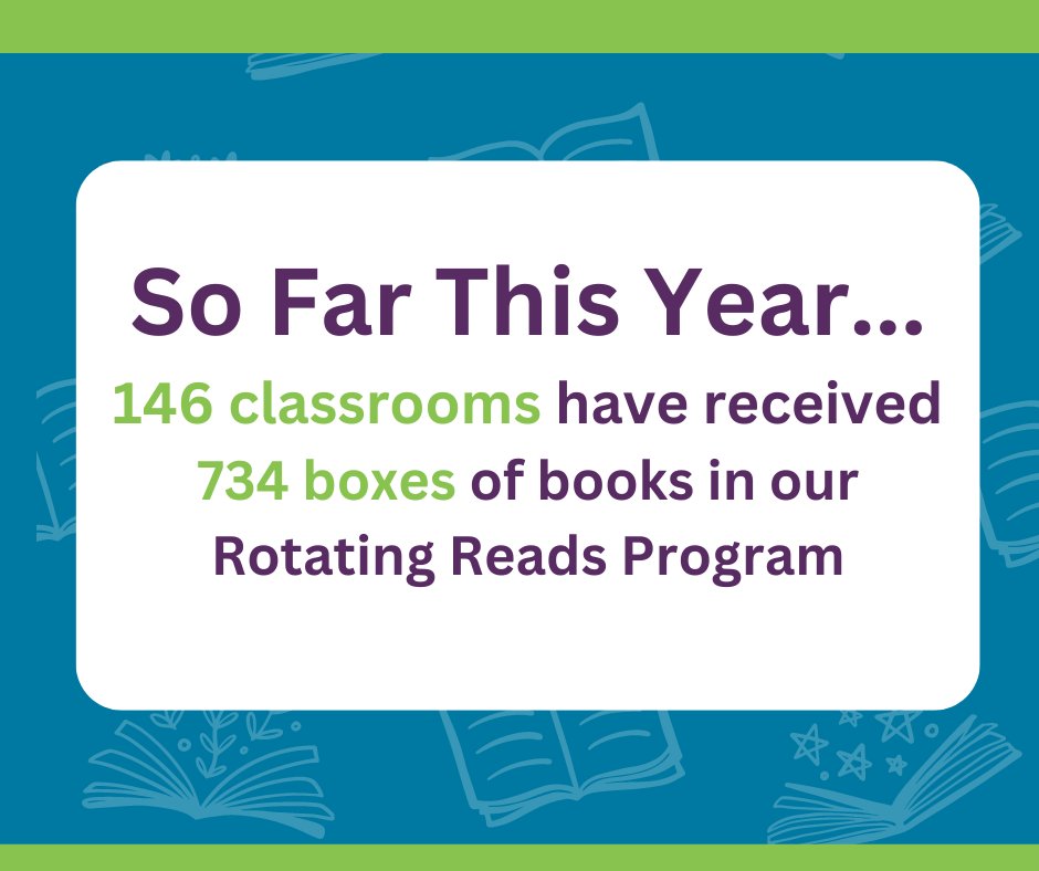 Our Rotating Reads program has delivered 734 boxes of books to 146 classrooms this school year, igniting imaginations one page at a time! . #EveryDayatAEA #GWAEAPride