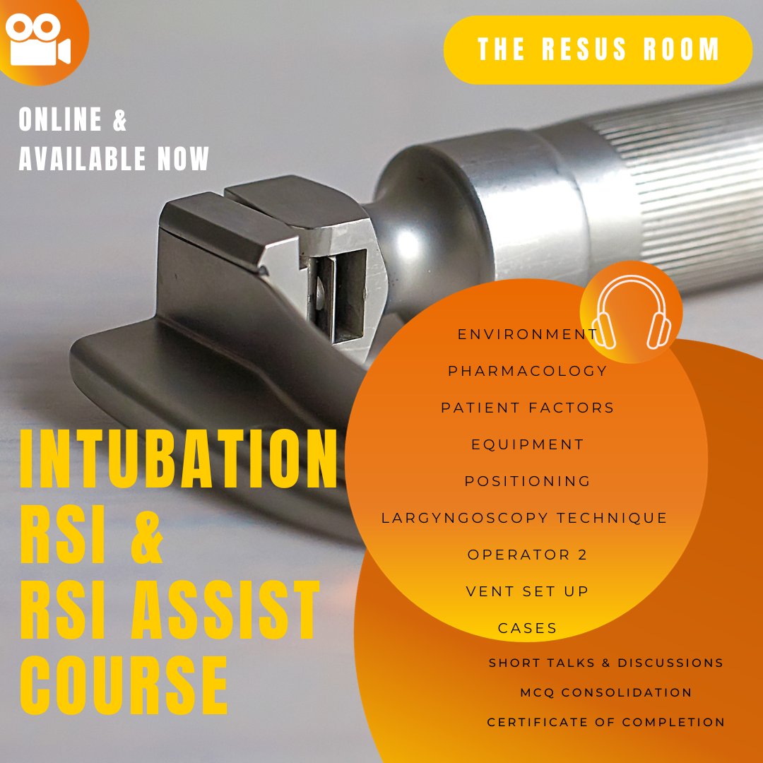 Intubation, RSI & RSI Assist Course Online Course from @TheResusRoom team theresusroom.co.uk/courses-events/