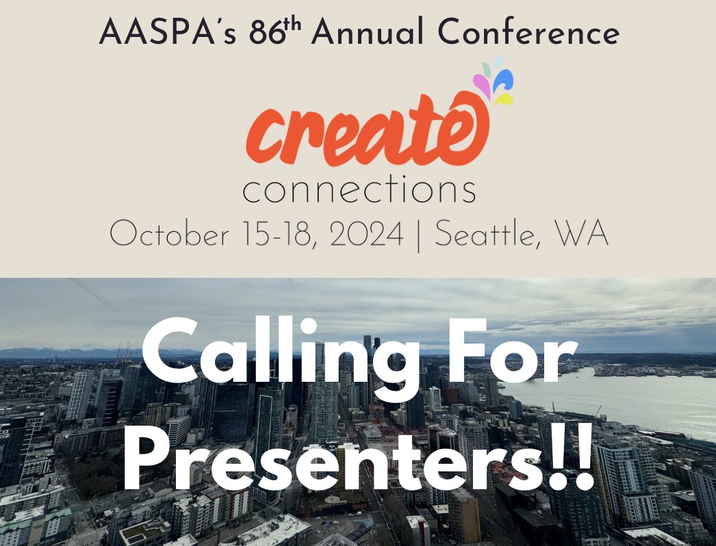 Interested in presenting at AASPA's 86th Annual Conference in Seattle, WA? Fill out our call for presenters today! Deadline to submit is April 30th. ow.ly/FNlf50Rp4eC