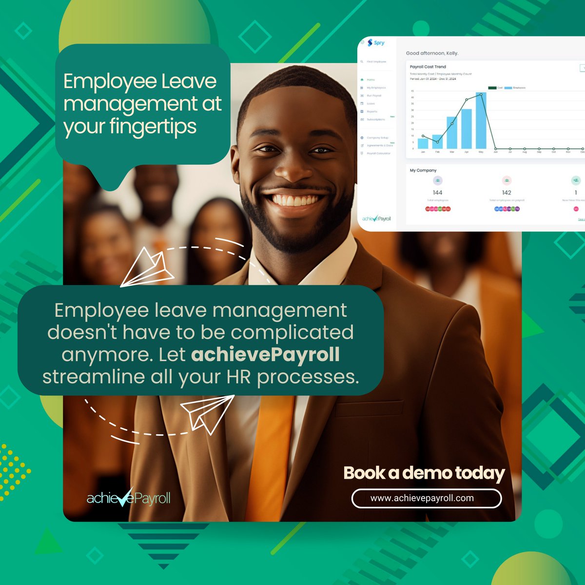 achievePayroll is your key to efficiency. Book a demo today!!!