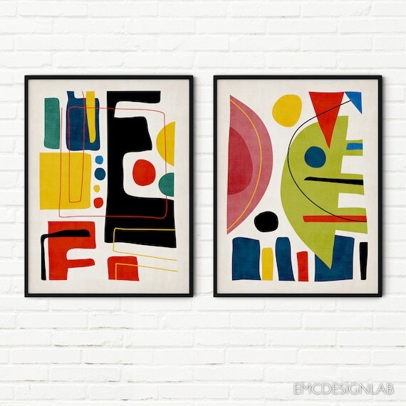 Colorful Bold Abstract Art Set of 2 Print Unique Painting Canvas Wall Art Original Framed Canvas by EmcDesignLab #ModernDesign #AbstractArt #MidCenturyModern #InteriorDesign #ColorfulArtworks #AbstractPrints #ModernDecor 
ift.tt/LYau0A3