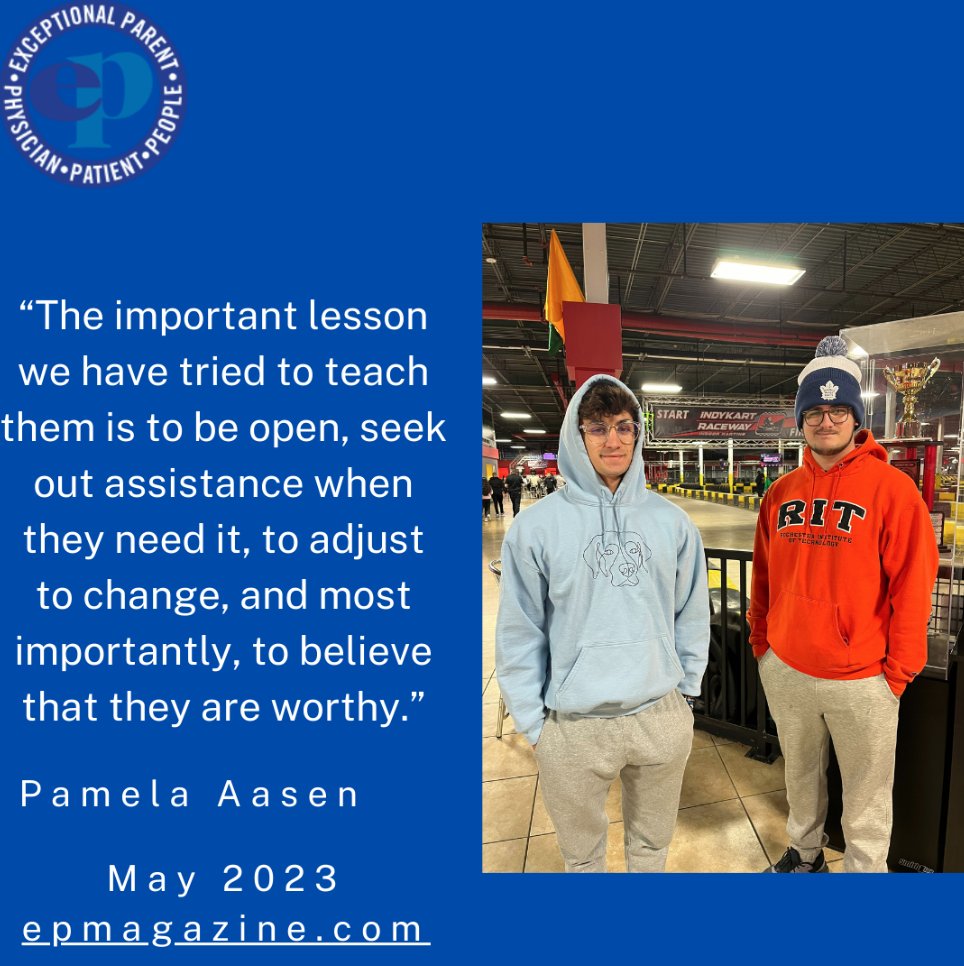 To read more about Gaven & Ethan and their struggles and triumphs with Usher syndrome, read the May 2023 issue at epmagazine.com 
#ushersyndrome #childrenwithdisabilities #parentingwithdisabilities #courageousyouth
#believingchildrenareworthy